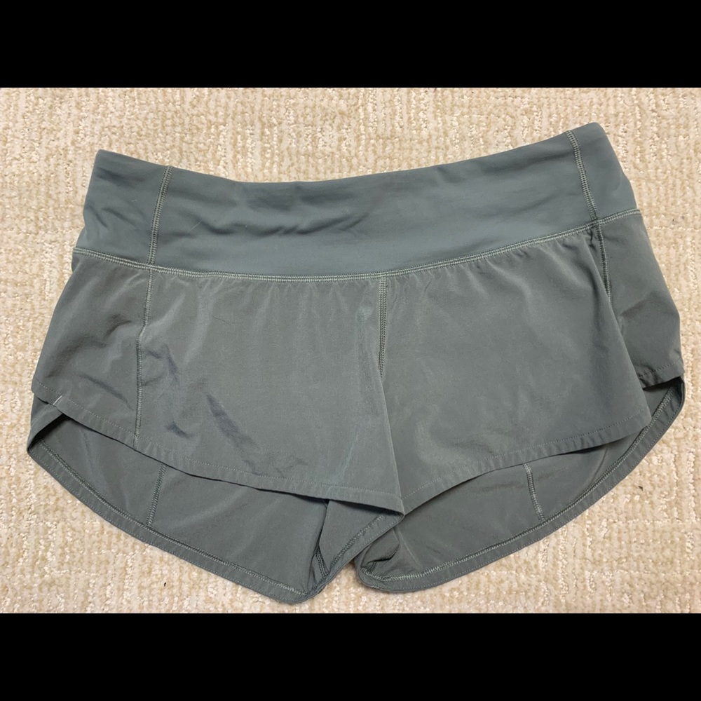 Army Green Lululemon Speed Up Short Size 4
